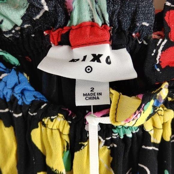 Rixo x Target Black Floral Tie Waist Maxi Dress NWT 2 - Picture 4 of 11